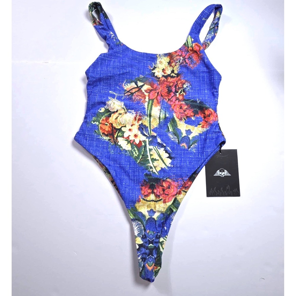 CIVIL REGIME Now Or Never Elle Womens One Piece Swimsuit Tapestry Color Size M